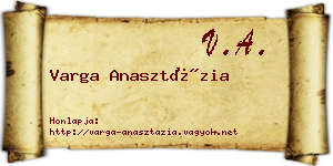 Varga Anasztázia névjegykártya