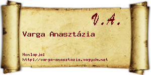 Varga Anasztázia névjegykártya